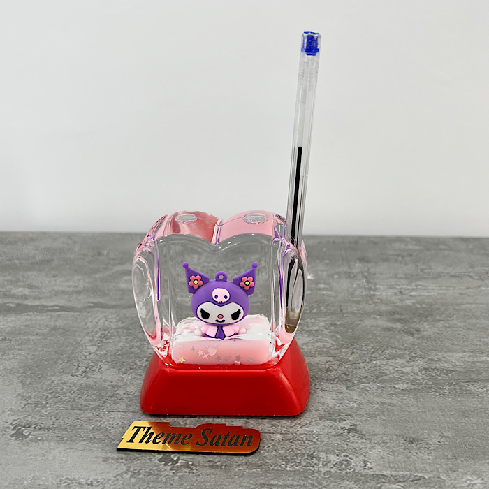 عکس اصلی جا قلمی آکواریومی طرح قلبی مدل کرومی کد 19