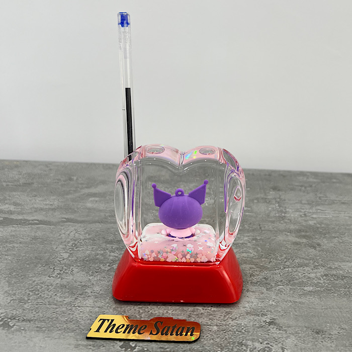 عکس شماره:1 , جا قلمی آکواریومی طرح قلبی مدل کرومی کد 19