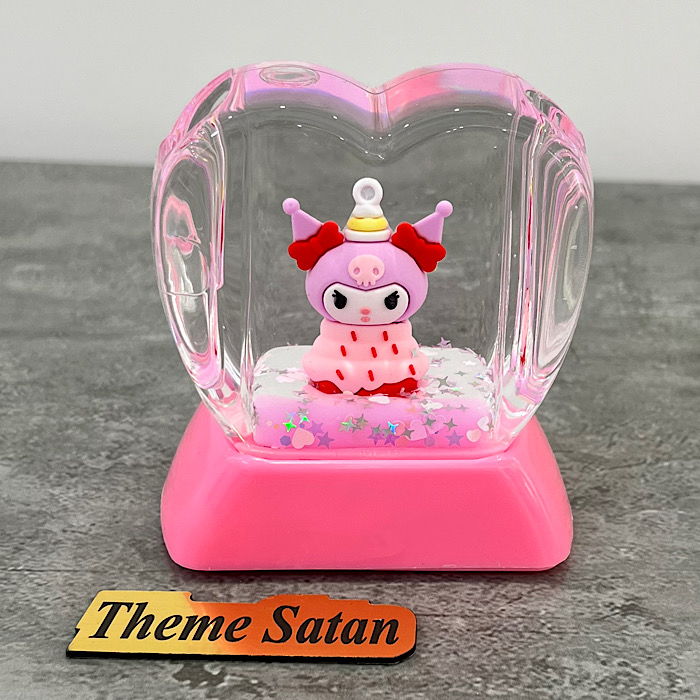 عکس اصلی جا قلمی آکواریومی طرح قلبی مدل کرومی کد 17