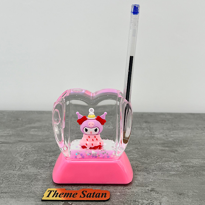 عکس شماره:2 , جا قلمی آکواریومی طرح قلبی مدل کرومی کد 17