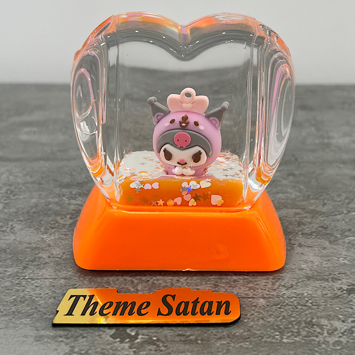 عکس اصلی جا قلمی آکواریومی طرح قلبی مدل کرومی کد 15