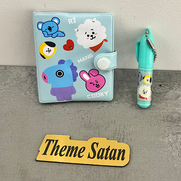 عکس اصلی دفترچه یادداشت دکمه دار با خودکار کد 364