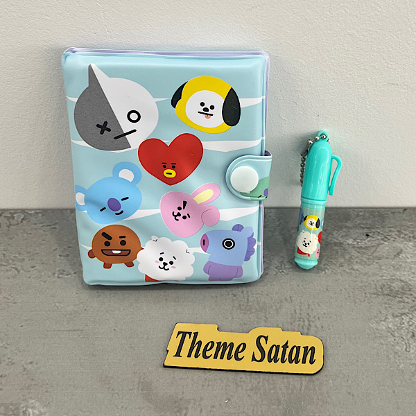 عکس اصلی دفترچه یادداشت دکمه دار با خودکار کد 365