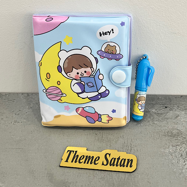 عکس اصلی دفترچه یادداشت دکمه دار با خودکار کد 366