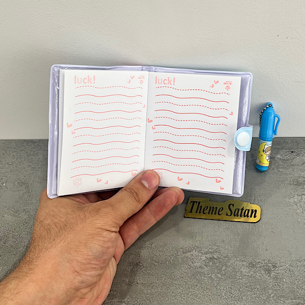 عکس شماره:0 , دفترچه یادداشت دکمه دار با خودکار کد 366