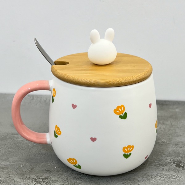 عکس شماره:1 , ماگ سرامیکی درب چوبی طرح خرگوش کد 449