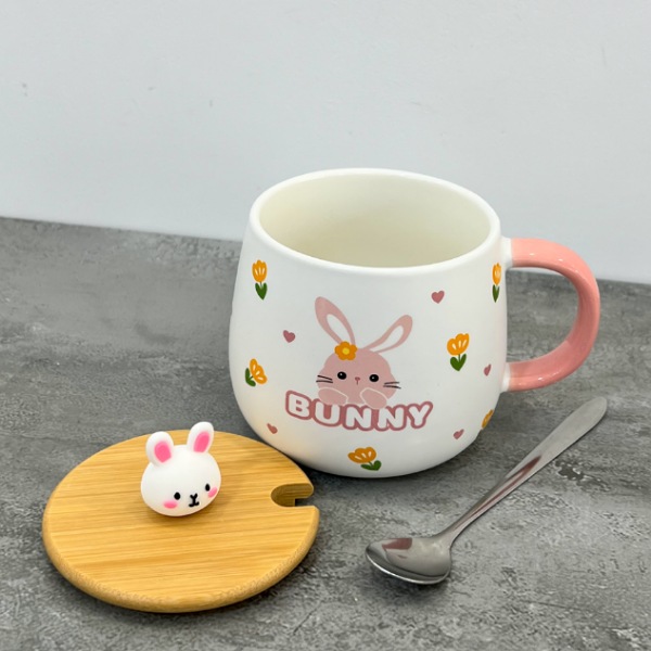 عکس شماره:0 , ماگ سرامیکی درب چوبی طرح خرگوش کد 449