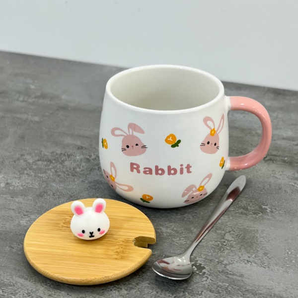 عکس شماره:0 , ماگ سرامیکی درب چوبی طرح خرگوش کد 451