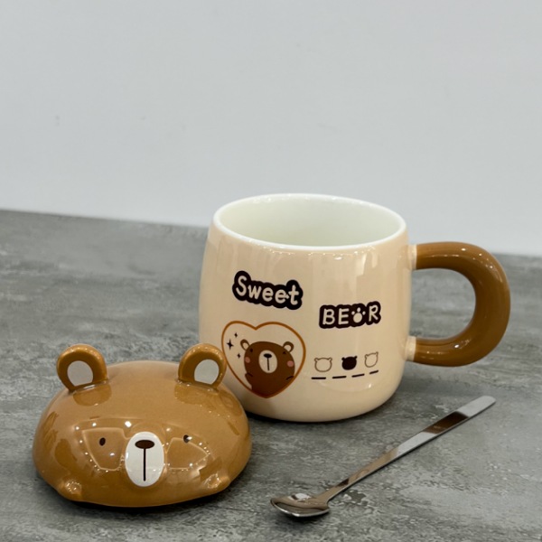 عکس شماره:0 , ماگ سرامیکی فانتزی طرح خرس قهوه ای کد 454