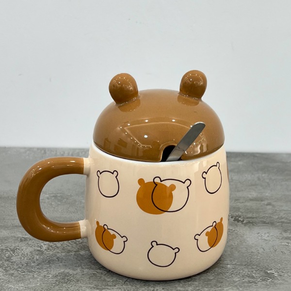 عکس شماره:1 , ماگ سرامیکی فانتزی طرح خرس قهوه ای کد 455