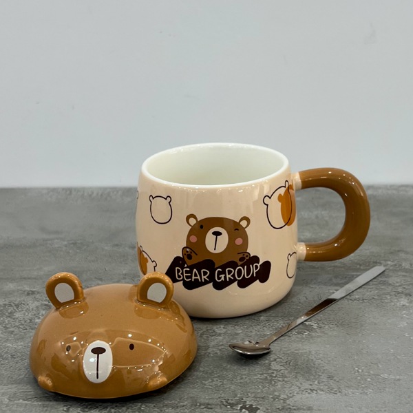 عکس شماره:0 , ماگ سرامیکی فانتزی طرح خرس قهوه ای کد 455