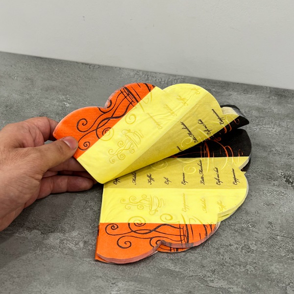 عکس اصلی دستمال کاغذی پذیرایی طرح دار کد 598