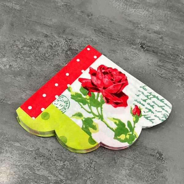 عکس شماره:2 , دستمال کاغذی پذیرایی طرح دار کد 602