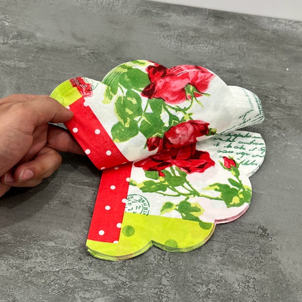 عکس اصلی دستمال کاغذی پذیرایی طرح دار کد 602