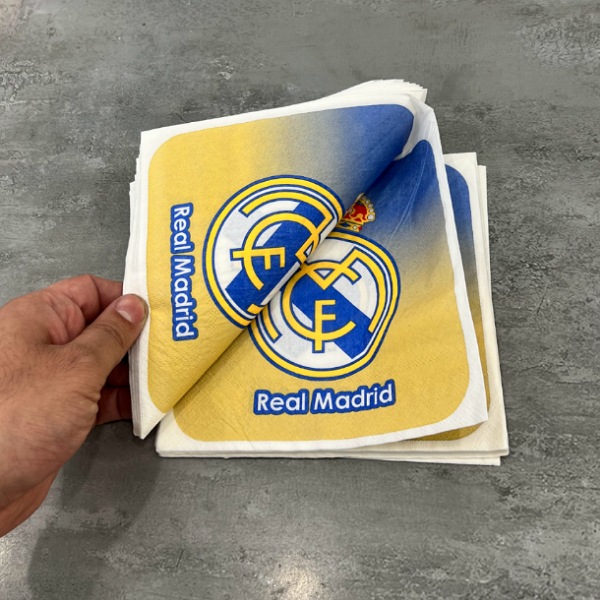 عکس اصلی دستمال کاغذی پذیرایی طرح دار کد 682