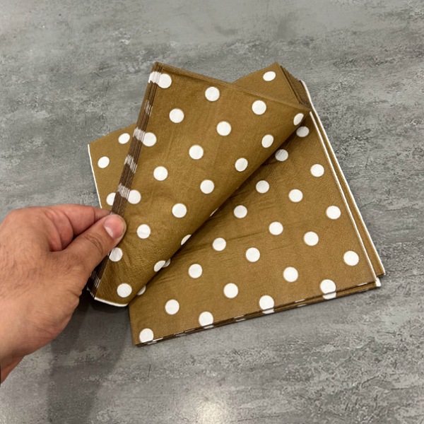 عکس اصلی دستمال کاغذی پذیرایی طرح دار کد 683