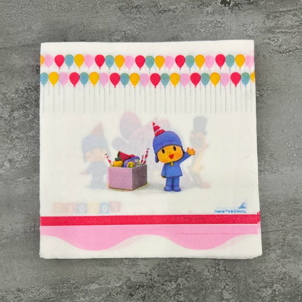 عکس شماره:1 , دستمال کاغذی پذیرایی طرح دار کد 692