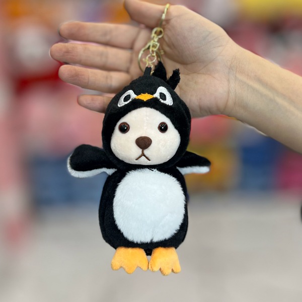 عکس اصلی جاکلیدی و آویز عروسکی خرس لباس دار کد 811