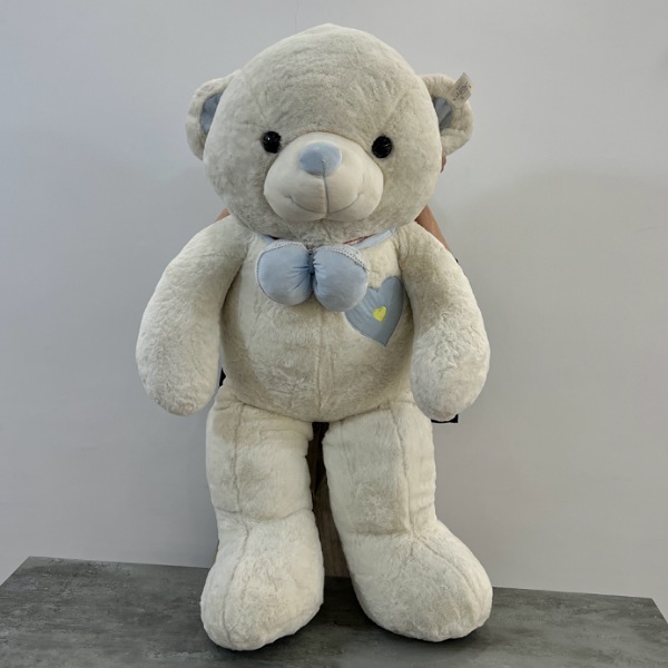 عکس اصلی عروسک مدل خرس پاپیون به سینه ارتفاع 120 سانتی متر کد 927