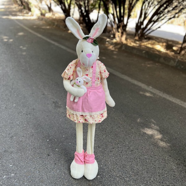 عکس شماره:4 , عروسک مدل خرگوش دختر پا تلسکوپی ارتفاع 120 سانتی متر کد 907