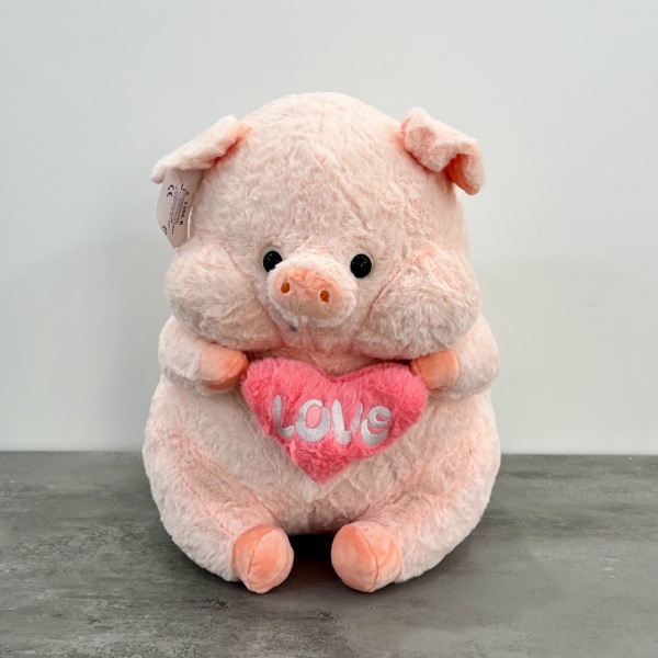 عکس اصلی عروسک مدل خوک قلب به دست ارتفاع 40 سانتی متر کد 964