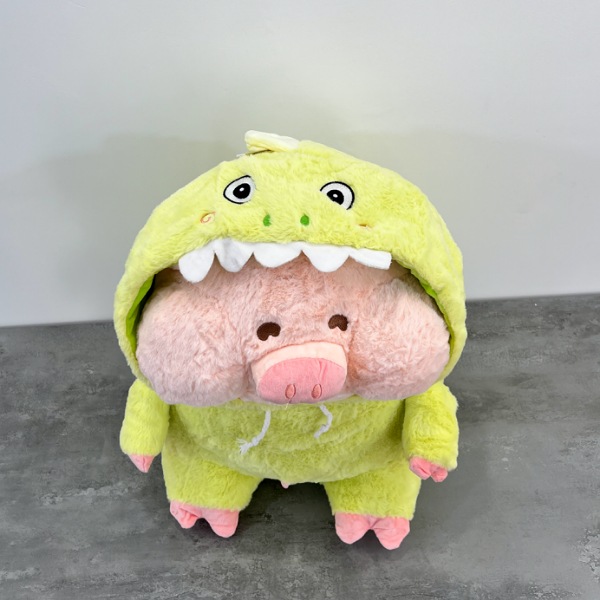 عکس شماره:5 , عروسک مدل خوک لباس دایناسور ارتفاع 40 سانتی متر کد 966