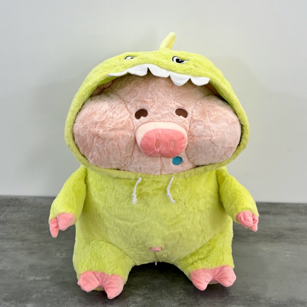 عکس اصلی عروسک مدل خوک لباس دایناسور ارتفاع 50 سانتی متر کد 967