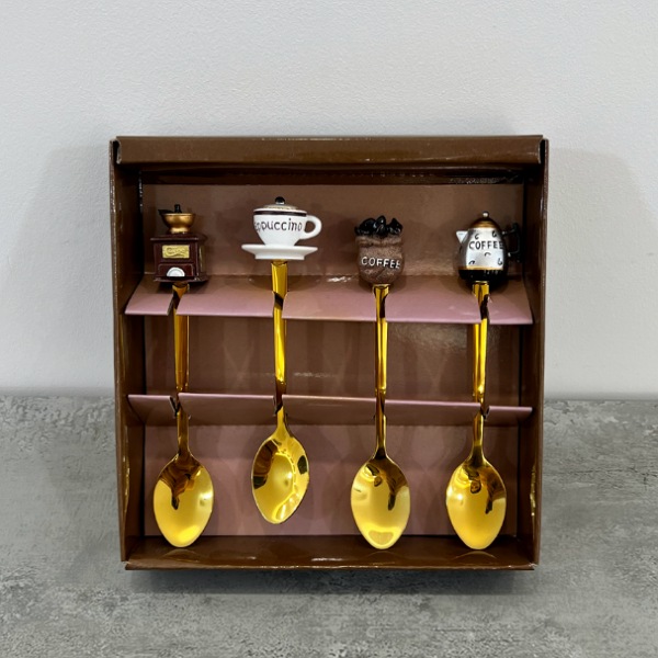 عکس شماره:0 , قاشق طلایی فانتزی طرح کافی کد 969