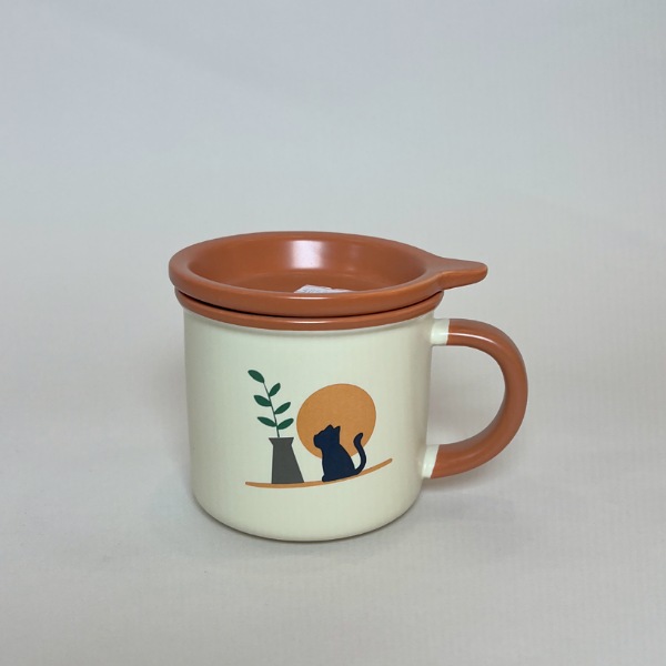 عکس شماره:3 , ماگ سرامیکی طرح گربه درب بیسکوییتی کد 974