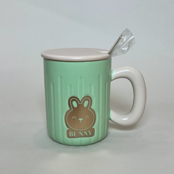 عکس شماره:1 , ماگ سرامیکی طرح خرگوشی درب دار کد 981