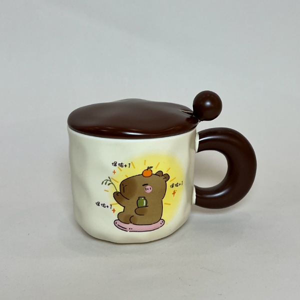 عکس اصلی ماگ سرامیکی فانتزی درب دار کد 988