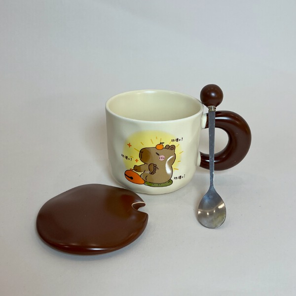 عکس شماره:0 , ماگ سرامیکی فانتزی درب دار کد 990