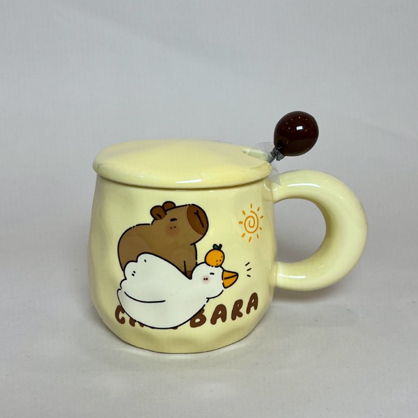 عکس اصلی ماگ سرامیکی فانتزی درب دار کد 991