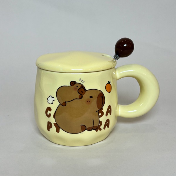 عکس اصلی ماگ سرامیکی فانتزی درب دار کد 992