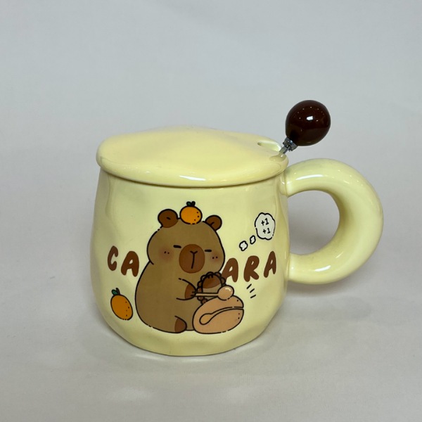 عکس اصلی ماگ سرامیکی فانتزی درب دار کد 993