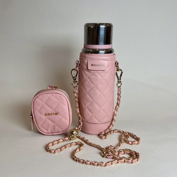 عکس اصلی فلاسک مدل چرمی طرح کیف دار کد 1098