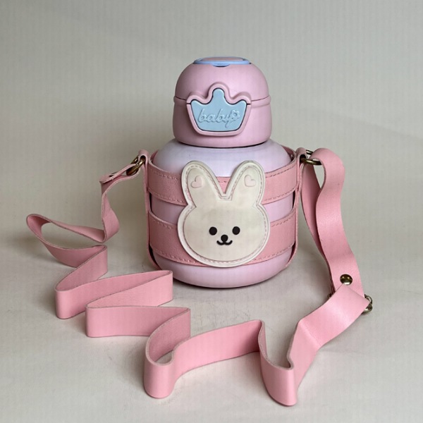 عکس اصلی قمقمه کودک مدل عروسکی استیل کد 1099