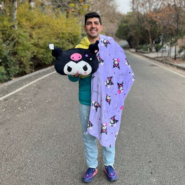 عکس شماره:1 , عروسک پتو بالشتی کرومی ارتفاع 30 سانتی متر کد 1200