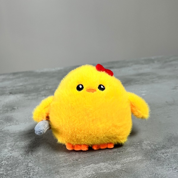 عکس اصلی عروسک جوجه پاپیون به سر ارتفاع 12 سانتی متر کد 1493